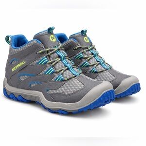 Merrell Kids Waterproof Hiking Shoes Gray Blue Size 4 New in Box